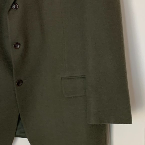 CAMELHAIR SINGLE BUTTON BLAZER Loden Green by Loro Piana for SAKS - Picture 6 of 10